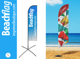 impression beach Flag petite quantité pas cher  beach flag pas cher, drapeaux publicitaires pas cher, drapeau personnalisable pas cher, voile publicitaire personnalisée 